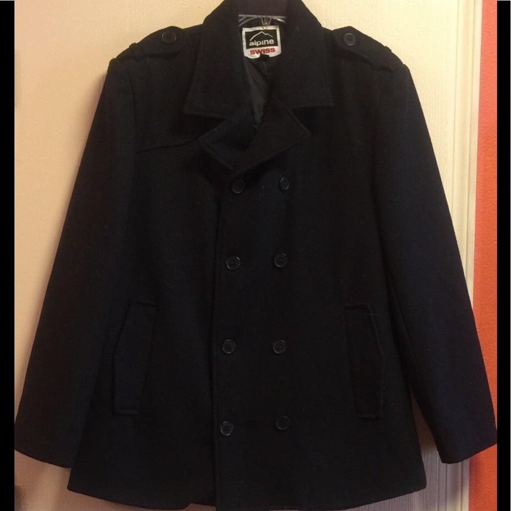 SALE Alpine Swiss Pea Coat Large sz lg